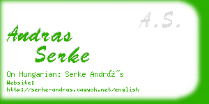 andras serke business card